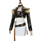 Kpop Demon Hunters Mira Cosplay Costume Golden Black Golden Dance Halloween Suit ACcosplay